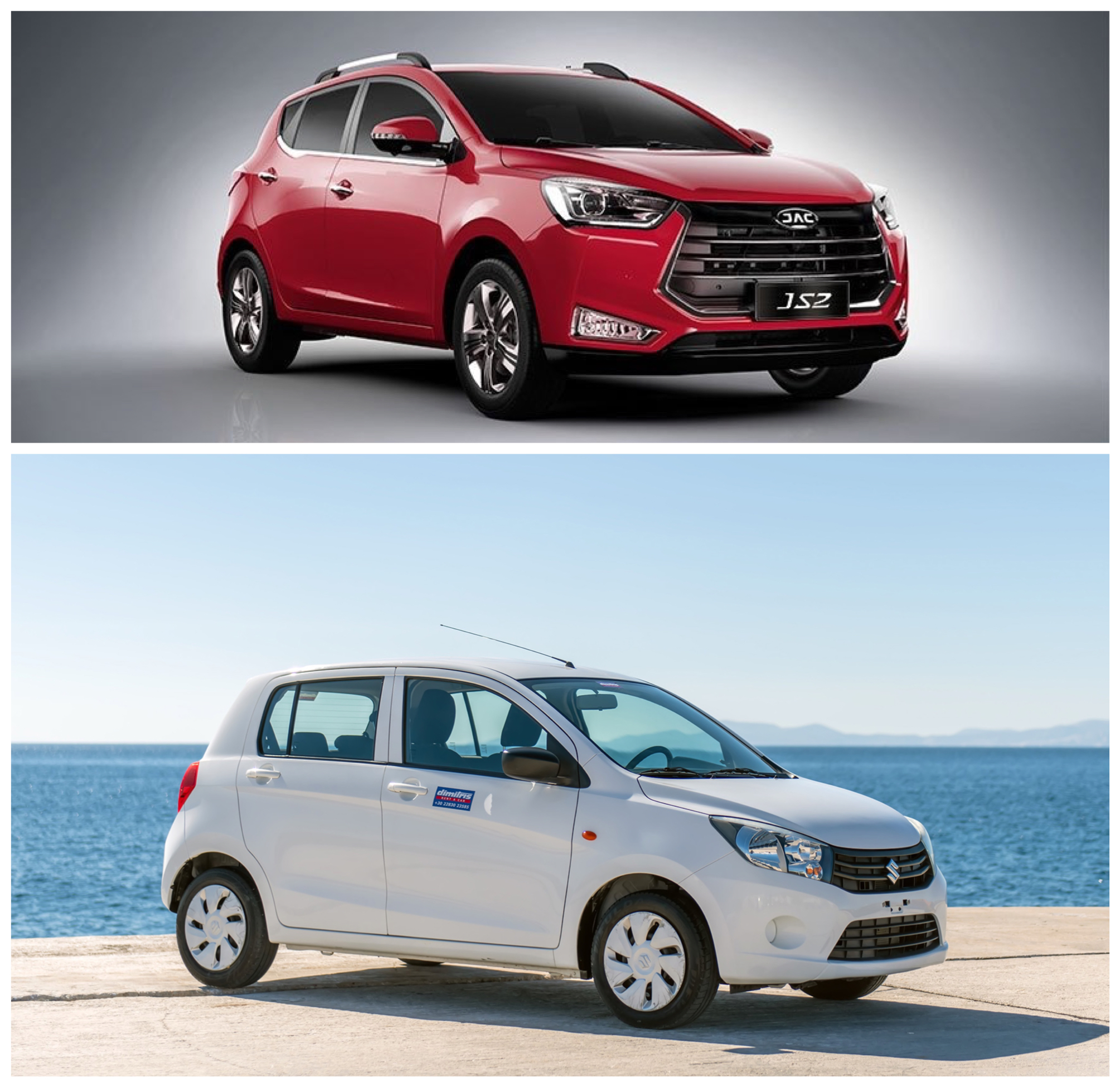 Comparaison entre le JAC JS2 LUXURY et la Suzuki CELERIO GL 5P 998e BVA