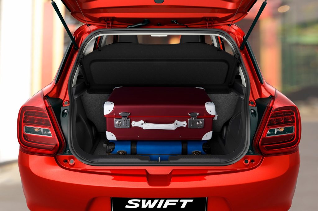 Coffre arrière de la Suzuki Swift